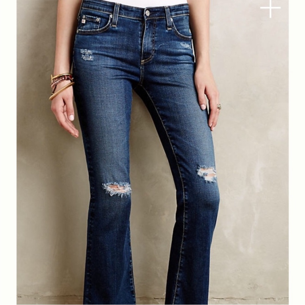 Adriano Goldschmied Stacy Straight Leg Distressed Jeans Size 30